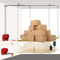 Adjustable Overhead Garage Storage Lift – Heavy-Duty Ceiling Hoist System with Hand Crank, 300 lbs Capacity, Space-Saving Garage Organizer, Easy Installation