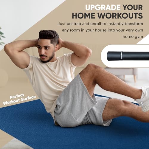 Gorilla Mats Large Exercise Mat – 7' x 5' x 1/4" – Ultra Durable Thick Workout Mat for Home Gym Flooring – Non-Slip, Flat, Fitness, Yoga & Weight Lifting Floor Mat – Shoe Friendly
