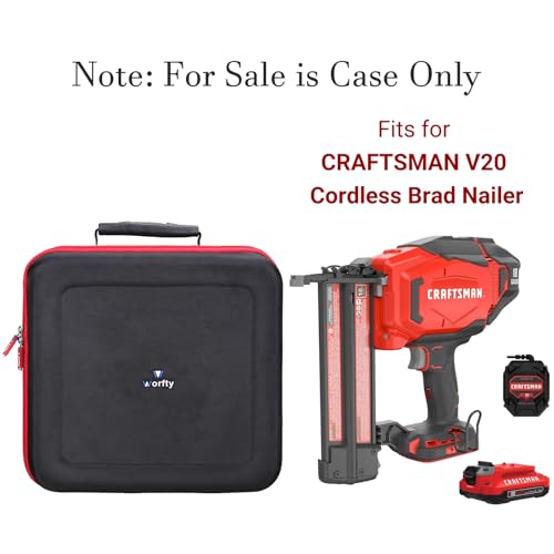 worfty Hard Case for CRAFTSMAN V20 Brad Nailer Cordless 18GA (CMCN618B), Case Only (for CMCN618B)