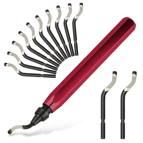 Deburring Tool with 12 High Speed Steel Blades, Deburring Tool 3D Printing, Deburring Tool for Metal, Resin, Copper, Plastic, PVC Pipes, 3D Printed Edges