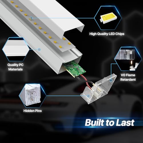 HYPERLITE Gen II Hexagon Garage Lights: 168W 16800LM 5 Grids Hexagon Led Light, 6500K Ultra Bright Honeycomb Hex Lights, Durable Design for Garage, Shop, Basement, Barber, Homegym