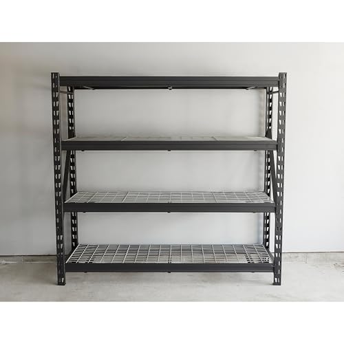 Ironton 4-Tier Industrial Steel Shelving Unit, 8,000-Pound Load Capacity, Garage Storage Rack, 77" W x 24" D x 72" H