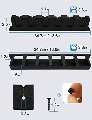 Ducurt Fishing Rod Holders Vertical Rod Rack, Fishing Pole Holders for Garage, Wall, Ceiling Rod Stand, Black (1 Pair Black)