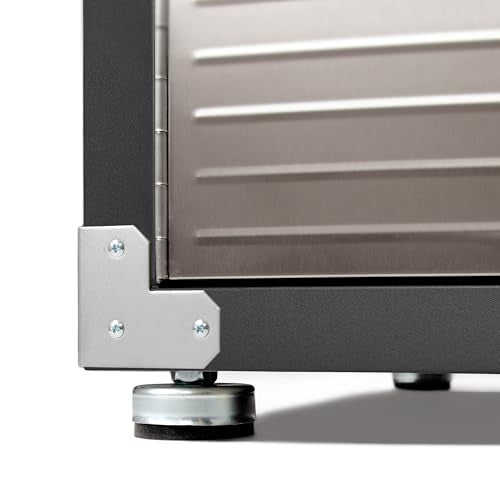 Seville Classics UltraHD Solid Steel Lockable Metal Storage Cabinet Locker Organizer, w/Adjustable Shelves for Garage, Warehouse, Office, Classroom, Graphite, 60" W x 24" D x 72" H