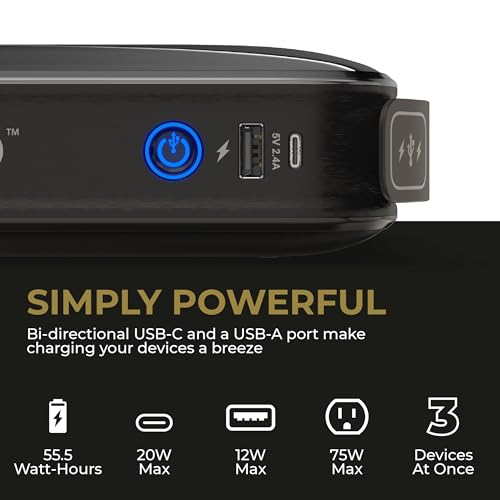 Halo Bolt Ultimate 3 Portable Car Battery Jump Starter | 130 PSI Air Compressor, 55.5Wh USB Power Bank, Large Display, Emergency Floodlight & Charger, Jumps Cars SUVs & Trucks, Inflates Tires — Black