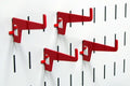 Wall Control 2-7/8in Long Reach Hook Pack - Slotted Metal Pegboard Hooks Pegboard and Slotted Tool Board - Red