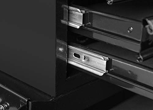 Road DAWG ATBT1204D-BLACK Torin Rolling Garage Workshop Tool Organizer: Detachable 4 Drawer Tool Chest with Large Storage Cabinet and Adjustable Shelf, Black