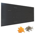 Yuzzy Slat Wall Paneling 4 x 8ft, Garage Slatwall Panel Wall Storage Systems, Heavy Duty PVC Garage Wall Organization (Black)