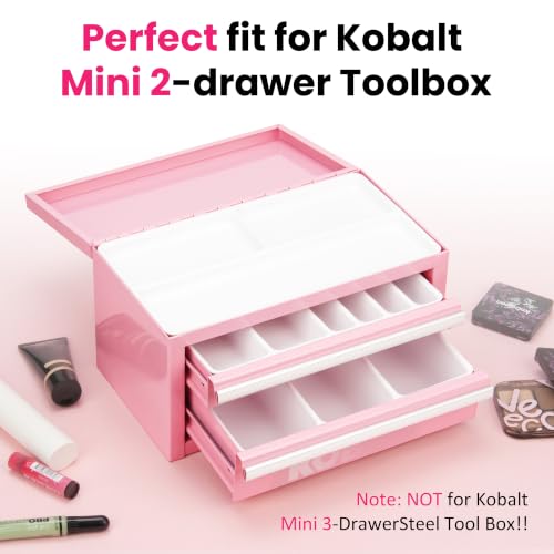 LUVCOSY 6 PCS Tool Box Organizer Tray for Kobalt 2-Drawer Mini Tool Box with Friction Slide (OLD Version), Tray Storage for Kobalt Tool Box, Toolbox Organization Accessories (Box NOT Included)