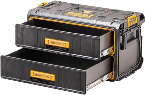 DEWALT Tough System 2.0 DWST83529-1 2 Tier Chest, Tool Box, Storage Case, Tool Box, Stacking Storage, Tough System 2.0