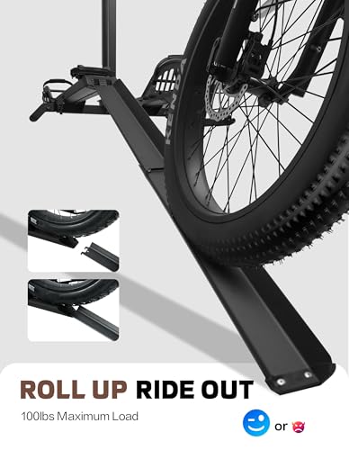 Young Electric Ebike Rack with Ramp 200 lbs Hitch Mount Bike Carrier