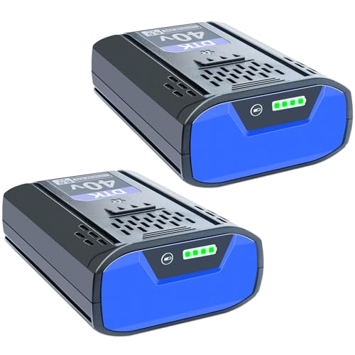 DTK Replacement for Kobalt 40V Battery 6000mAh KPM1040A-03, KM-1640-06, KM 4040-06, Cordless Power Tool Batteries 2 Packs