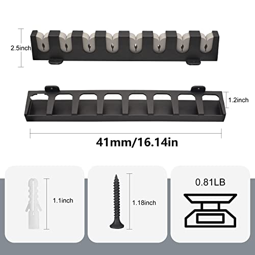 linguang Organizer Wall Mount 6/8 vertical/Horizontal for Fishing Rod Holders and Pole Racks Accessory to Garage Door Home Room(Gray 8 Vertical)