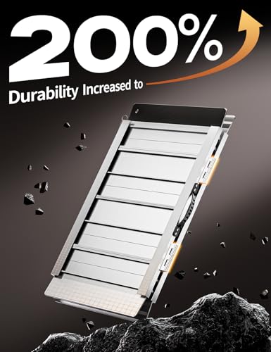 FACHNUO 2 Feet Portable Wheelchair Ramp, Non-Skid Aluminum Handicap Ramps with Handle, Folding Threshold Wheel Chair Ramp for Home Steps, Stairs, Entry, Doorways, Applicable Height 2-6 inches