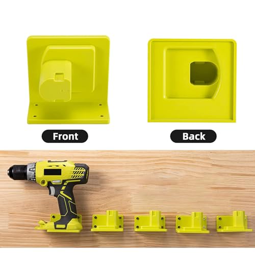 MLYNZXJSY 10 Pack Tool Holder Compatible with Ryobi 18V Power Tool Wall Mount Portable Holder Mount Hanger Storage Organizer with Screws Easy Installation for Workshop Garage