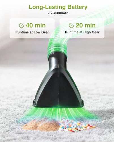 Cordless Shop Vac, 2x4.0Ah Battery Powered Shop Vac - 2.6 Gal Cordless Shop Vacuum Wet and Dry with HEPA Filter, Shoulder Strap & Accessory Storage Holder, Portable for Garage, Car, Workshop & Stairs