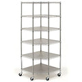Seville Classics Heavy Duty Steel 6-Tier Corner Shelf
