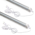 Barrina LED Shop Lights 2FT, 20W 3000LM 5000K, T8 LED Light Fixture, Clear Cover, Ceiling and Utility Shop Light, Linkable Tube Lights for Room, Garage, Workbench, Warehouse, 2 Packs