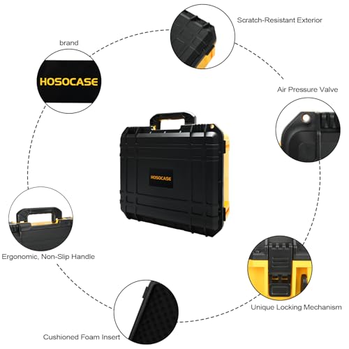 Case for Dewalt 20V Max Battery: Large Waterproof Hard Cases for Dewalt 20V/12V/60V Batteries & Chargers, Organizer Storage Box with 9 Dividers for Milwaukee 1.5/2.0/4.0/5.0/6.0/9.0/12.0Ah (Case Only)