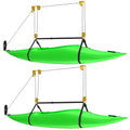 KOSEOO 2 Pack Kayak Hoist for Garage Ceiling Storage, Kayak Lift Pulley System with 85 lbs Capacity for Lightweight Kayak, Ladder, Bike, Surfboard