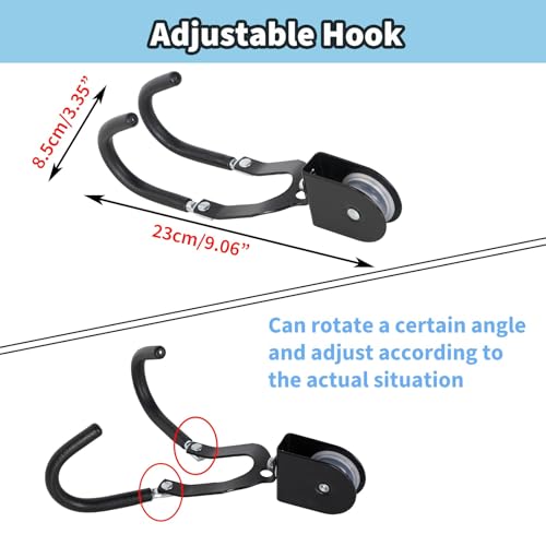 LINGVUM Kayak Hoist Lift Garage Storage with 125lb Capacity Overhead Pulley System for Kayak, Canoe, Bike, Ladder, Paddleboard, Black