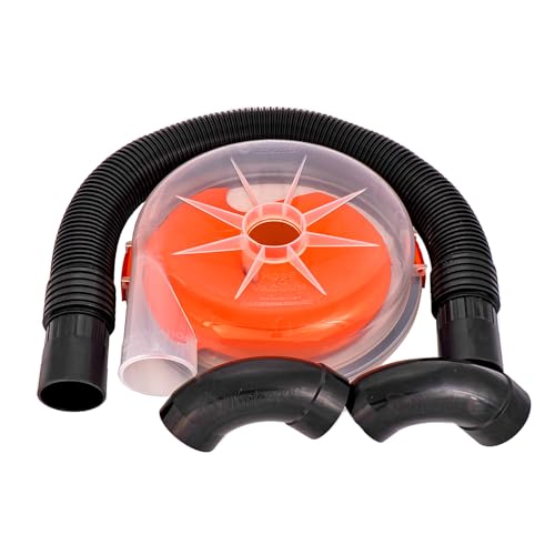 The Dustopper PRO, Low-Profile Dust Separator for Shop Wet/Dry Vacuums with at least 5HP. Includes High-Flow 90 Degree Sweep Elbows and Connection Hose. Fits Standard 5 Gallon Buckets, Made in USA