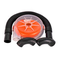 The Dustopper PRO, Low-Profile Dust Separator for Shop Wet/Dry Vacuums with at least 5HP. Includes High-Flow 90 Degree Sweep Elbows and Connection Hose. Fits Standard 5 Gallon Buckets, Made in USA
