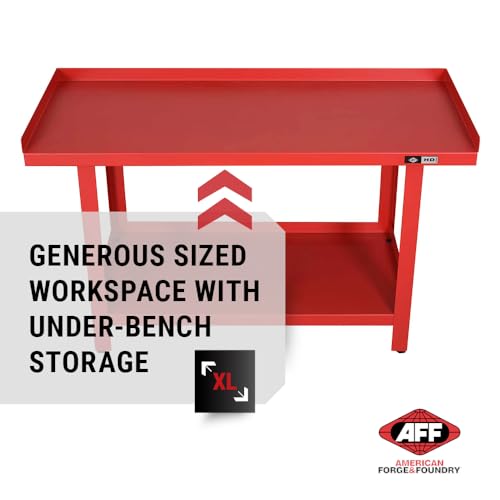 AFF Workbench - Heavy Duty Work Table with Storage Shelf - 1300 LB Capacity
