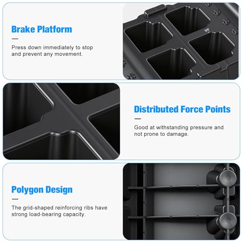2 PCS Car Ramps for Oil Changes, 13000lbs Heavy Duty Plastic Oil Change Ramps, 12" Wide Low Profile Design with 8.6" Lift Height, Jack Support for Vehicle Service & Garage Repair Black