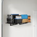 FLEXIMOUNTS 2x3 ft Garage Wall Shelving, Heavy Duty Garage Storage Rack 1-Pack, Holds Up to 200 lbs, Ideal for Organizing and Storing Storage Bins, Black, Classic Series