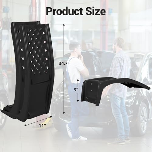 8" Lift Heavy Duty Steel Car Ramps 8000 LBS Total Capacity, 2 Pack Vehicle Service Ramps, 2000 LBS Per Ramp for Cars Trucks SUVs Auto Repair Maintenance, Black