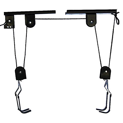 Bike Lift Hoist for Garage Ceiling, Heavy Duty Ceiling Mountain Bicycle Hanger Pulley Rack 100 lb Capacity