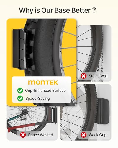 monTEK Bike Wall Mount for 4.5" Tire Width, Swivel Bike Wall Hanger Holds Up to 77lbs, Space-Saving Bike Rack Garage, Heavy Duty Bike Storage for Bedroom Home Office, 2 Pack