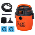 BLACK+DECKER 2.5 Gallon Shop Vac, 3 HP Wet Dry Vacuum with Powerful Suction, Portable for Garage Car and Home Use, Pet Hair Cleaning, Accessories Included, BDXV18134PA