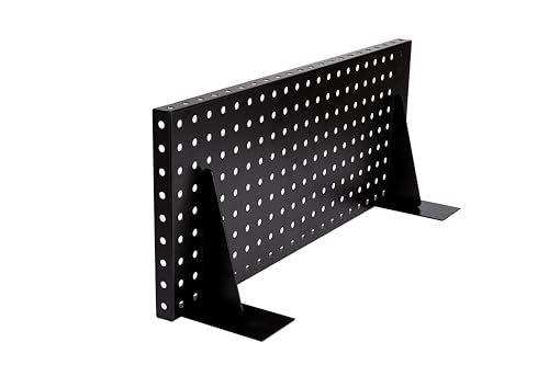 SINCHEEWAY Slatwall Shelves 24 Inch, Slatwall Accessories for Retail, Garage, Home Storage, Heavy Duty Slat Wall Hanging Shelf (2, Black)