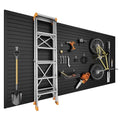 Ginchain 4 x 8 FT Slatwall Panel Garage Wall Organizer, Heavy Duty Slat Wall Paneling Sheets, Interlocking PVC Panels, Garage Slatwall for Tool Organization Mounted Storage Systems