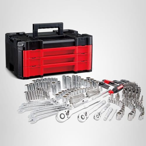 Craftsman 262-Piece Mechanic Tool Set with 3-Drawer VERSASTACK Box, SAE and Metric Socket Set, Car and Motorcycle Tool Kit with Combination Wrenches and Spark Plug Sockets (CMMT45309)