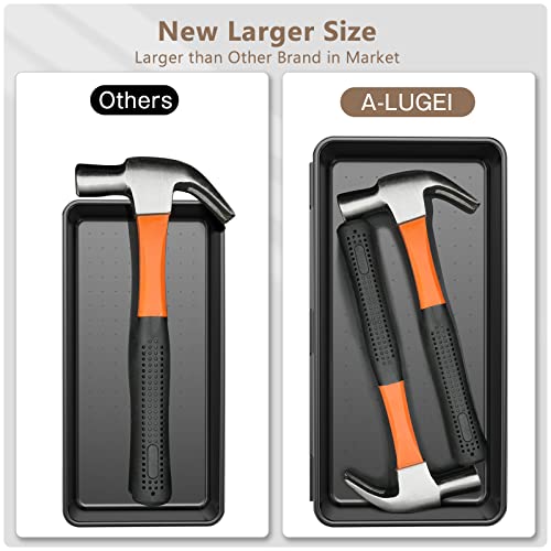 A-LUGEI【𝟰𝟲𝗣𝗖𝗦 & 5 Size】Tool Box Organizer Tray Divider Set, 【Black】 Bathroom Drawer Organizer Bin, Garage Organization and Storage Toolbox Rolling Tool Chest Cart Cabinet WorkBench Small Part
