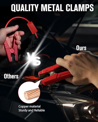 GOOLOO GP4000 Jump Starter 4000A Peak Car Starter (All Gas,up to 10.0L Diesel Engine) SuperSafe 12V Lithium Jump Box,Auto Battery Booster Pack,Portable Power Pack with USB Quick Charge and Type C Port