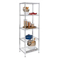 Honey-Can-Do 5-Tier Heavy Duty Adjustable Shelving Unit, 250-lb Per Shelf NSF Certified Metal Storage Rack, Chrome Wire Shelf for Kitchen Pantry Garage, 24 x 18 x 72 in