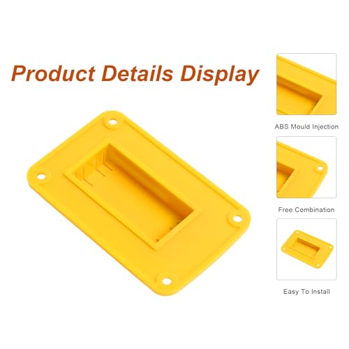 20pas Tool Holders and Battery Holder for Dewalt 20v Wall Mount Hanger Battery Drill Tool Storage Shelf for Milwaukee M18(Yellow)