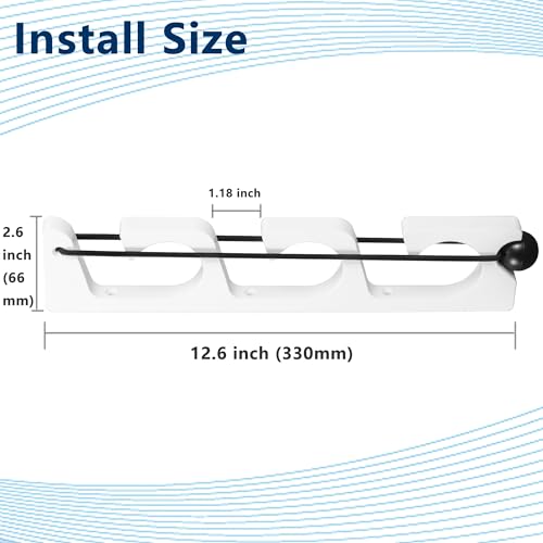 SUNOOM Wall Mount Fishing Rod Holders,3 Rod Holder Storage for Wall & Garage Storage Organizer Gear Equipment Gifts(O-shaped hole)