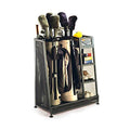 Suncast Garage Golf Bag Shelf Organizer with Leveling Feet and 5 Inch Bin for Club, Ball, and Accessory Storage, 2 Pack