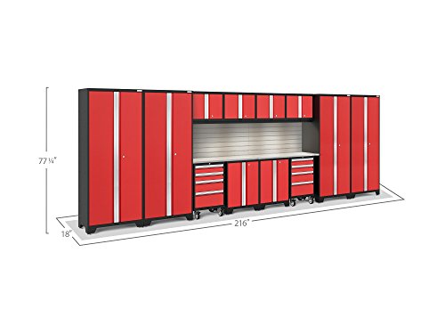 NewAge Products Bold Series Red 14 Piece Set, Garage Cabinets, 56480