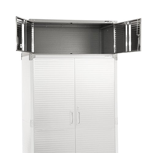 Seville Classics UltraHD Heavy Duty Mega Solid Steel Metal 2-Door Lockable Stacker Wall Storage, Cabinet Organizer for Garage, Warehouse, Office, Classroom, Granite, 48" W X 24" D X 18.5" H