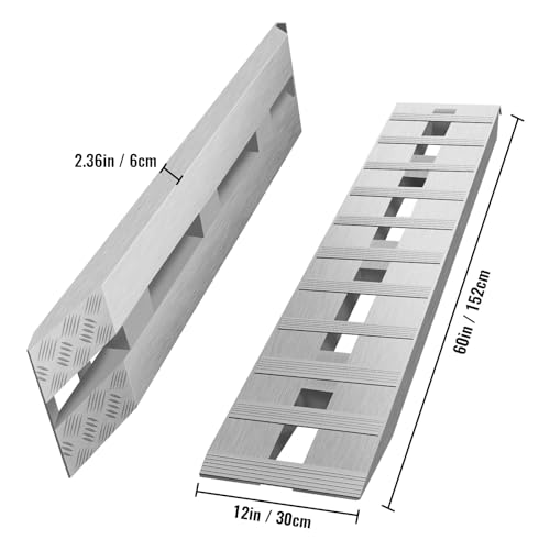 VEVOR Aluminum Ramps, 60" L x 12" W, 2Pcs