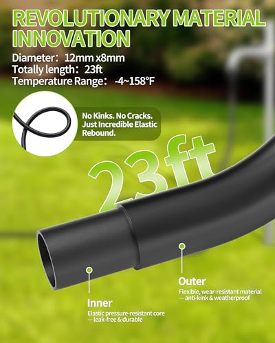 Cordless Portable Washer, Handheld Washer, Battery Operated Washer for Car Home Outdoor Patio Garden, Lightweight Car Washer, Washer with Foam Pot, Cleaner with 23FT Elastic Hose (Blackgreen)