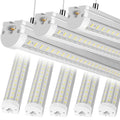 8FT U Shape 125W Integrated LED Tube Light, 6500K Clear White, 20000LM Super Bright, Flush Mount/Hanging, Linkable Shop Lights for Garage Workshop, Plug&Play, 8 Pack