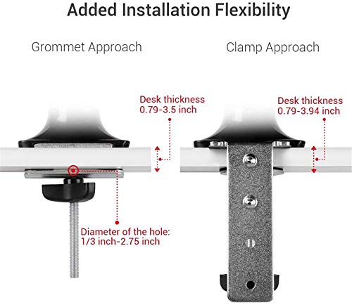 FLEXIMOUNTS 2-in-1 Monitor Arm Laptop Mount Stand Swivel Gas Spring LCD Arm Height Adjustable Desk Mounts for 10''-24' Monitor/ 11-17.3 inches Notebook