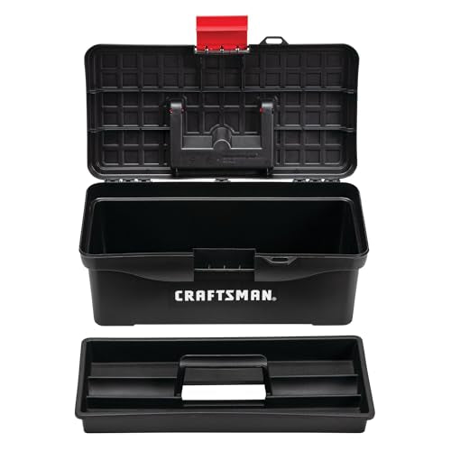 CRAFTSMAN Tool Box, Lockable, 13 in., Red/Black (CMST13004)